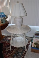 Round 2 Tiered Wicker Table (28" Diameter) with
