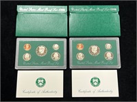 Two 1998 US Proof Sets in Boxes
