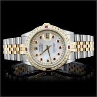 Rolex YG/SS DateJust Diamond 36MM Watch