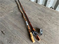 Unused 55" Ornate Wood Hiking Stick