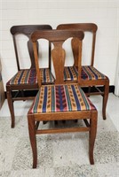 (3) Oak Chairs