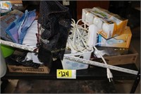 rags, extension cords, light bulbs, utensils, etc