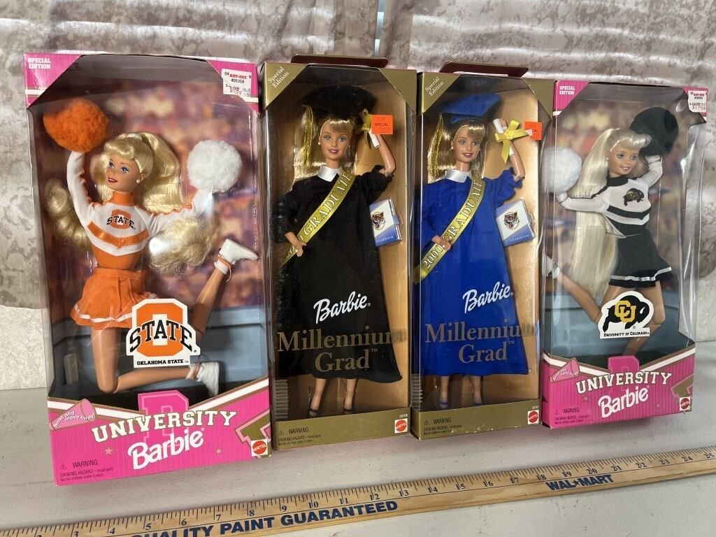 College OU & CSU , Millennium Grad Barbies