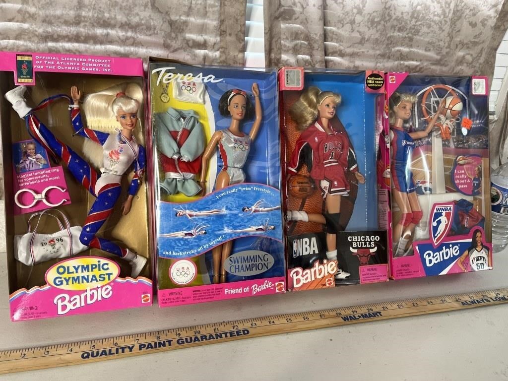 Set of 4 Sports Barbie’s - Olympic, NBA, WNBA