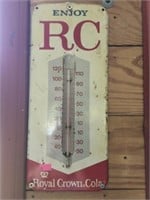 Vintage RC cola thermometer sign