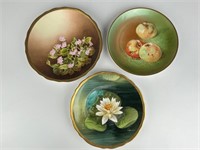 Beautiful old hand painted plates signed