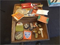 Vintage Advertising w/ Wood Box