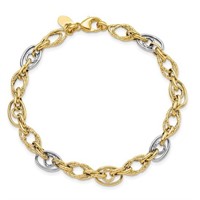 14 Kt- Fancy Link Design Bracelet