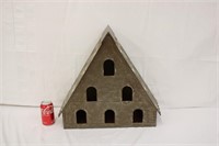 Decorative Tin Birdhouse w/ Corrugated Roof