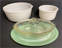 GE Milk Glass Mixing Bowls, Fire King Milk Glass