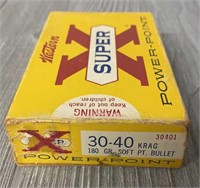 (20) Rounds of Super X 30-40 Ammo