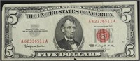 5 DOLLAR RED SEAL VF MARGIN TEAR