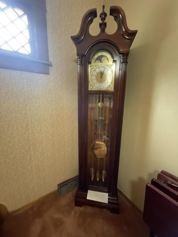 brass grandfather clock