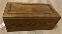 Lot #4959a - Hand-crafted pine box 22" x 11" x 9"