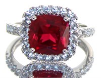 Cushion Cut 4.33 ct Ruby Dinner Ring