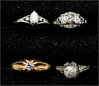 Collection of Estate Diamond Rings