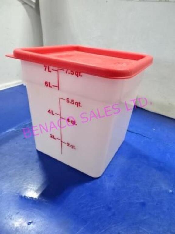 LOT,10PCS 7.5QT INGRED. MEASURING BINS W/ LIDS