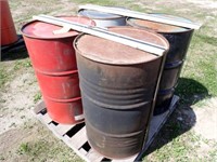 Qty Of (4) Steel 45 Gal Barrels