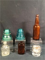 Glass Insulators and Bottles