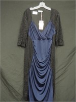 Dilanni Navy Blue and Black Party Dress