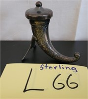 Q - STERLING SILVER VIKING HORN 2.5"T (L66)