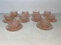 10 Jeanette Holiday Button Cups & Saucers