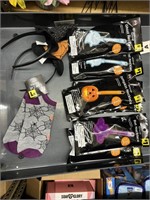 halloween lot headbands, socks and 6 glow sticks