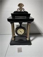 Wood Mantle Column Clock Quartz