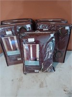 Five packs of brown drapes, 83x84 in