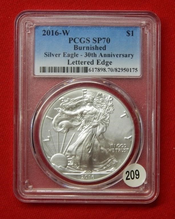 2016 W American Eagle PCGS SP70 1 Ounce Silver