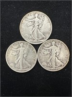 1936,1936-D, 1936-S Walking Liberty Half Dollar