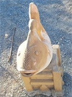 Large Concrete Koi Fish Decor