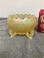 Fenton Carnival Glass Footed Bowl