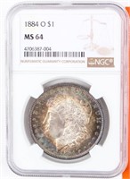 Coin 1884-O Morgan Silver Dollar NGC MS64
