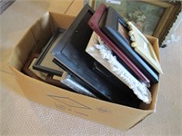 BOX FULL OF PHOTO FRAMES LARGE & SMALL