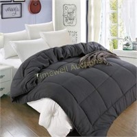 BaliChun King Comforter  90x102  Dark Grey
