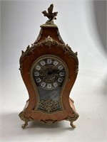 Beautiful Vintage Boulle Mantel Clock Caryatid