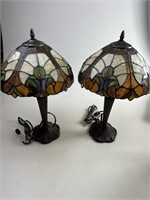 2 Beautiful Tiffany Style Lamps NEW