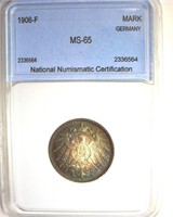 1906-F Mark NNC MS65 Germany