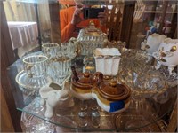 Gilded Clear Glass, Sugar & Creamer