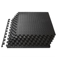 $40  ProsourceFit Puzzle Mat  Black  24 Sq Ft