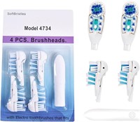 4 Pcs Sensitive Toothbrush Dual Clean Replacements