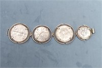 Silver Mixed Coin Bracelet