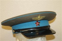 Soviet Russian Square Visor Military Hat