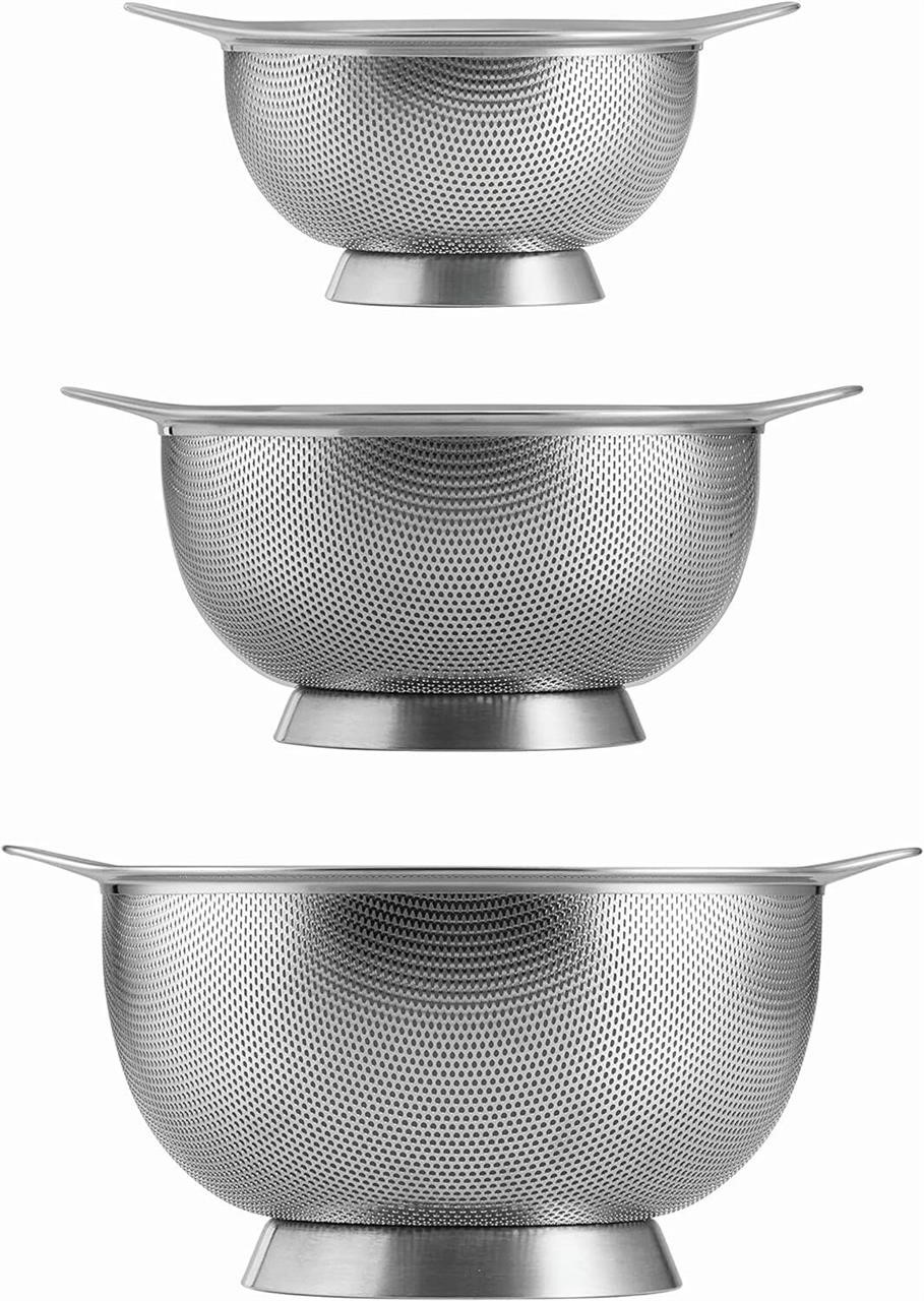 Tramontina Colanders Stainless Steel 3-Pack