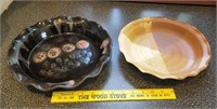 2 deep dish studio pottery pie plates