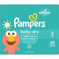 PAMPERS Baby Dry 160 Diapers Size 3