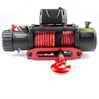 RUGCEL 13500lb Waterproof Electric Red Synthetic