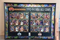 1993 NBA TOPPS FINEST CARDS & FRAME ! --B