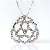 Enchanting Simulated Diamond Pendant & 18" chain